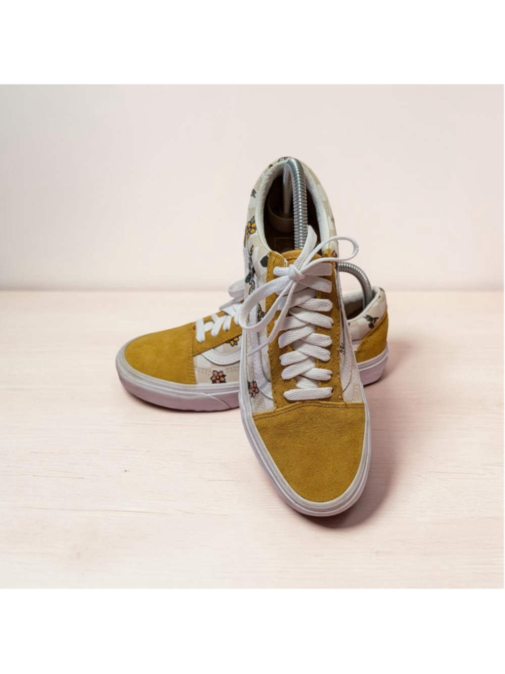 Women's Vans Old Skool Floral Sneakers, Yellow and Beige